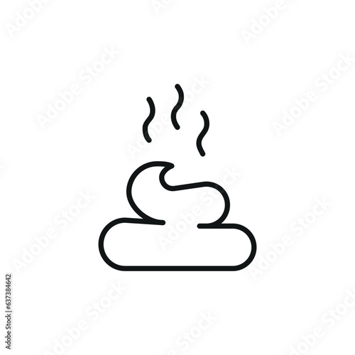 Pet poop icon vector illustration.  Stinky poo on isolated background. Shit sign concept.
