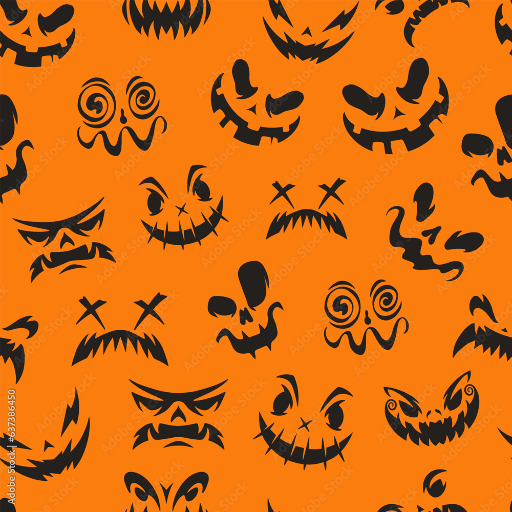 Halloween grimace seamless pattern colorful