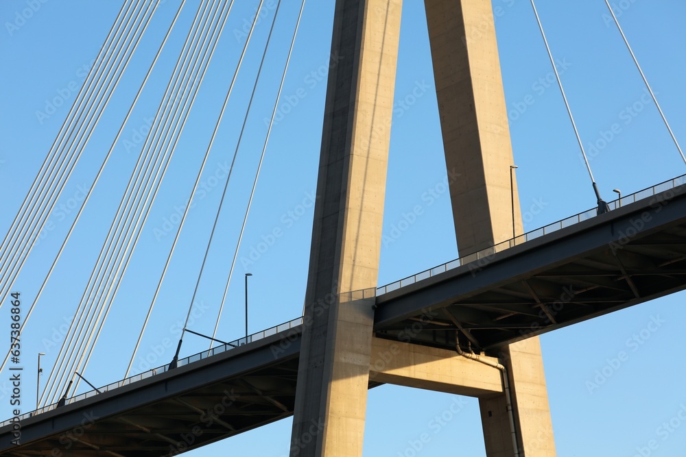 Fototapeta premium Cable stayed bridge pylon in Dubrovnik