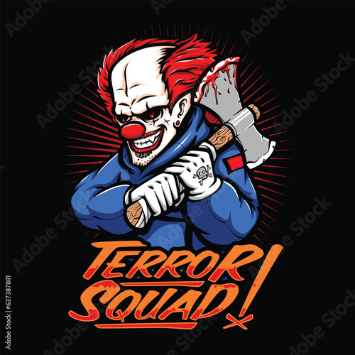 psycho killer clown vector character