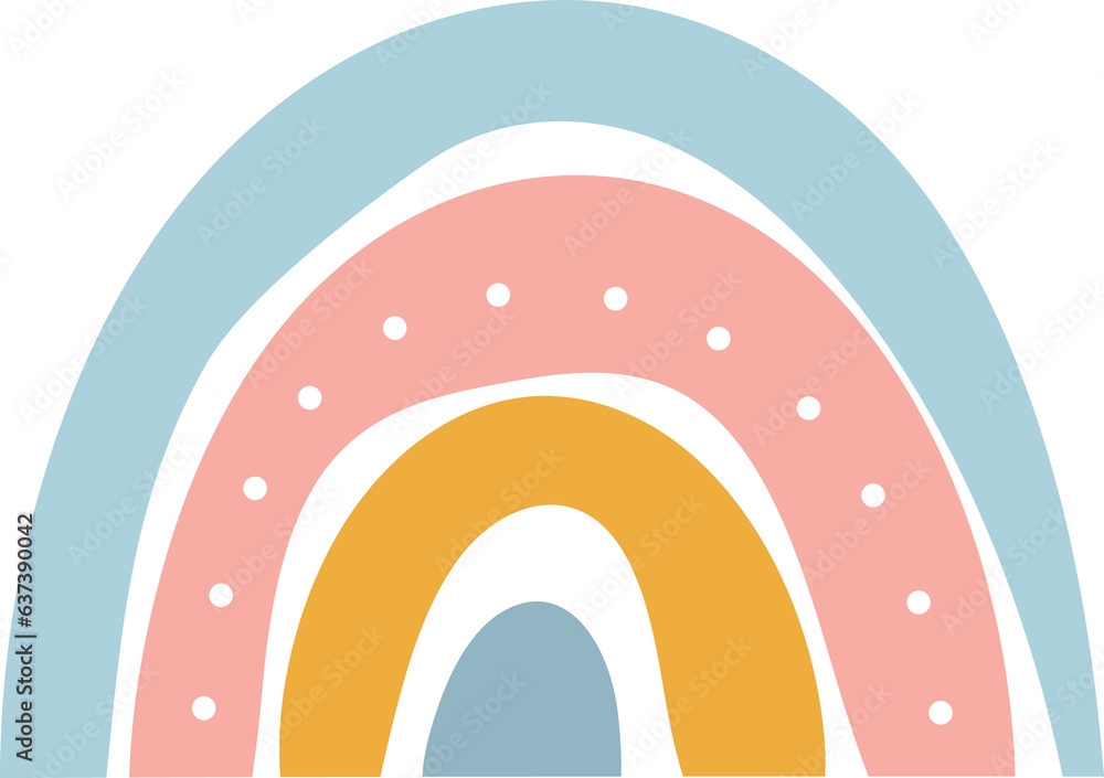 Hand Drawn Cute Rainbow. Nursery Design. Hand Drawn Cute Rainbow. Nursery Design.
