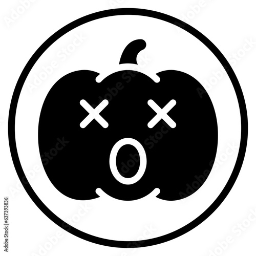 astonished glyph icon