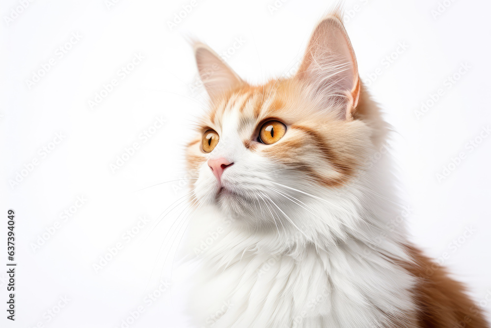 Generative AI technology. Red cat. Generative AI technology. Red cat.