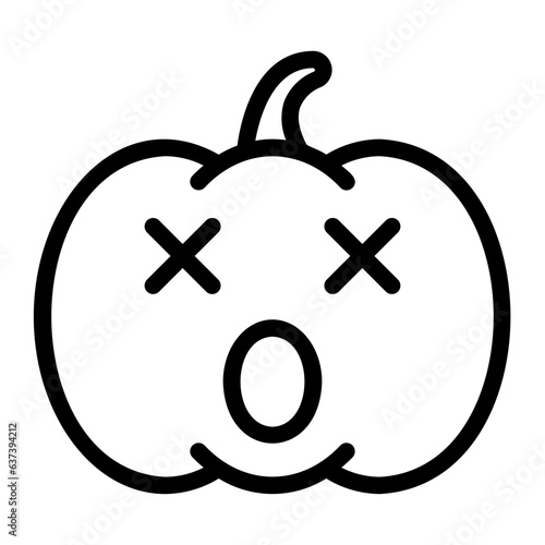 astonished line icon