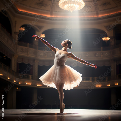 lifestyle photo ballet dancer on stage