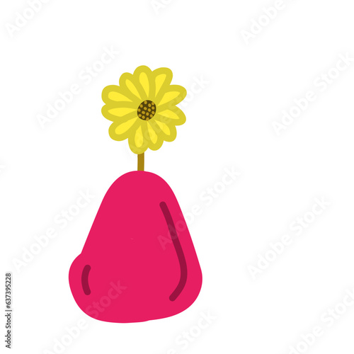 Floral vases. Blooming spring flowers, tropical leaves and herbs in jugs and teapots. Flat sunflowers, aster and protea flower vector set. Illustration vase with flower to decoration interior