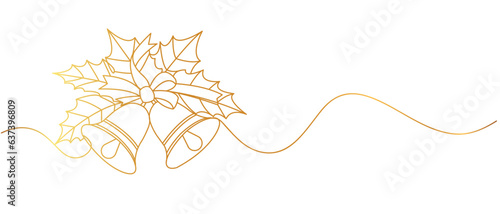 christmas vector , christmas bell line art style illustration vector eps 10