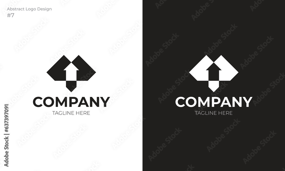 Abstract logo design, unique logo, black and white logo, premium modern elegant luxury logo, abstract arrow direction logo vector Abstract logo design, unique logo, black and white logo, premium modern elegant luxury logo, abstract arrow direction logo vector