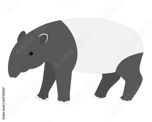 マレーバクのイラスト