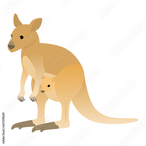 カンガルーのイラスト