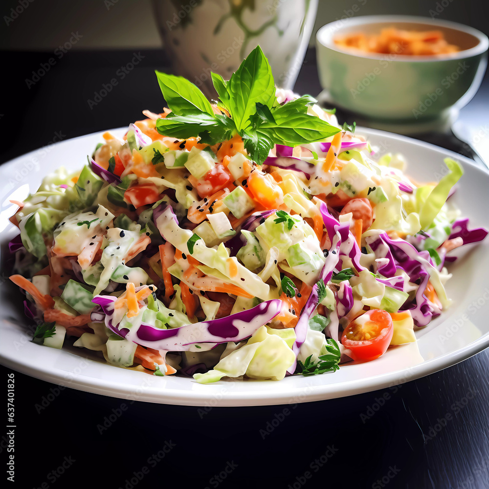 Chicken Salad, Beef Salad, Cesar Salad, Coleslaw Salad, Generative AI, Generativ, KI Chicken Salad, Beef Salad, Cesar Salad, Coleslaw Salad, Generative AI, Generativ, KI