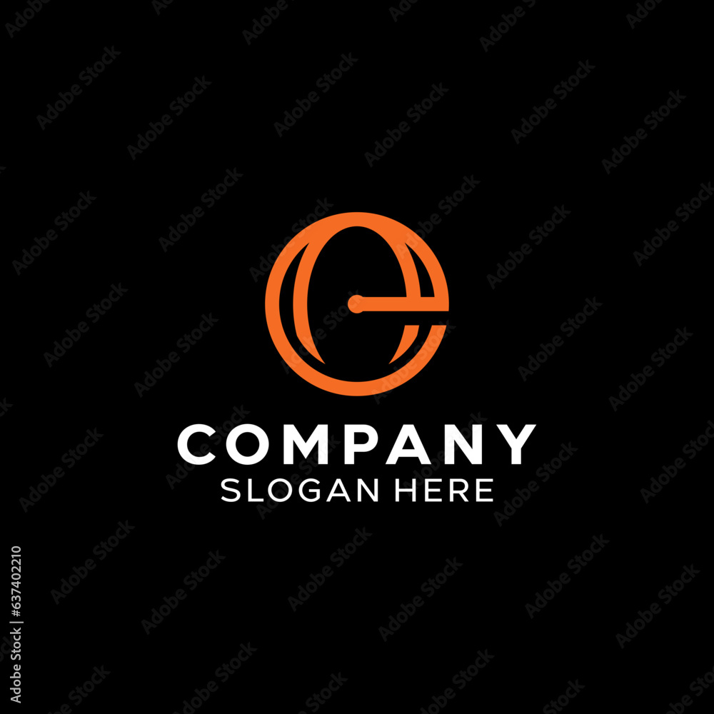 Letter E Simple Monogram Logo Letter E Simple Monogram Logo
