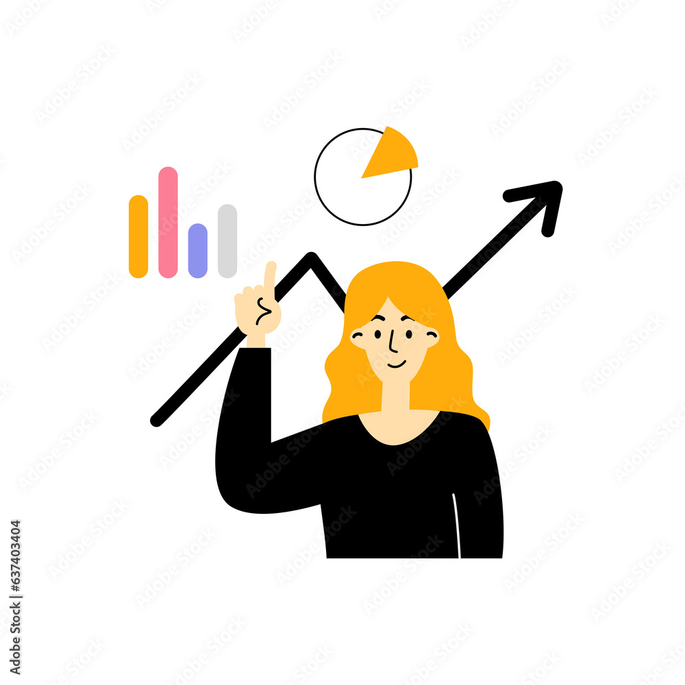 Business analysis, strategy, product designer, project planning, statistics. Flat vector illustration in cartoon style. Business analysis, strategy, product designer, project planning, statistics. Flat vector illustration in cartoon style.