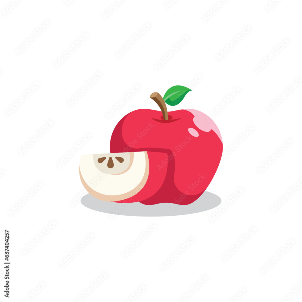 Obraz premium Simple apple icon vector logo.