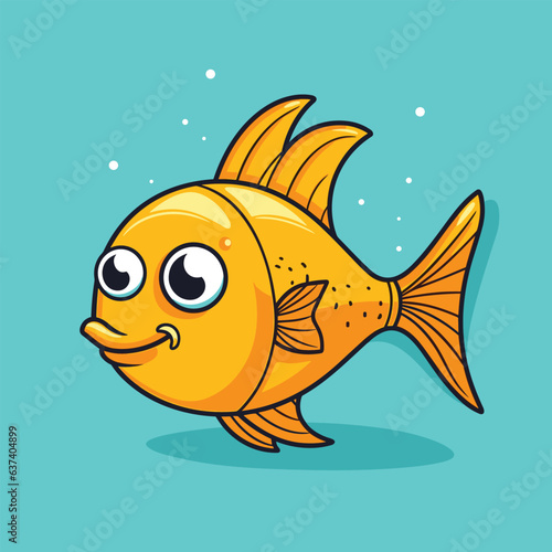 Colorful Aquarium Fish Vector Icon Illustration for Dynamic Design Projects