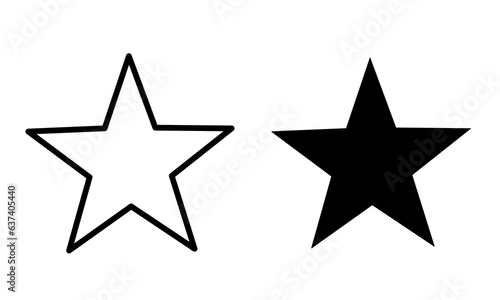 set of star icons on white background