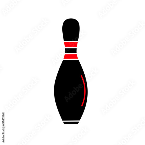 bowling pin icon in trendy design