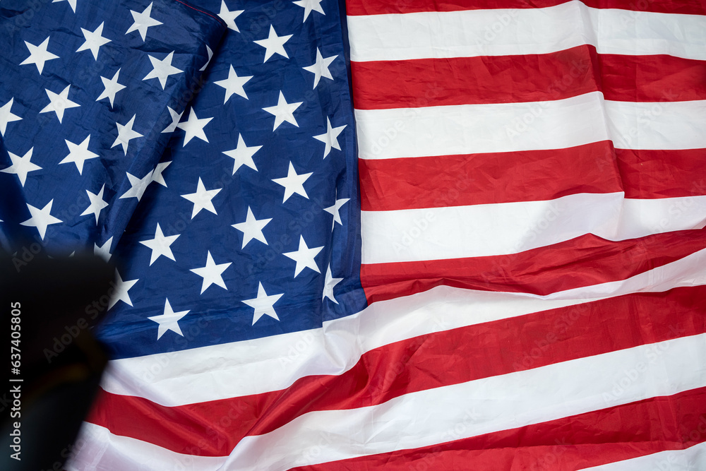 Fototapeta premium 4th of July USA national flag as background