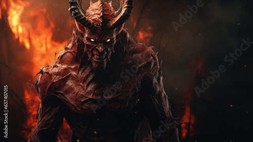 The Temptation  Digital Art Portrait of the Devil in Hell  A Nightmare of Lucifer and Satan  666