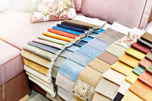 Photography Fabric and leather upholstery furniture samples