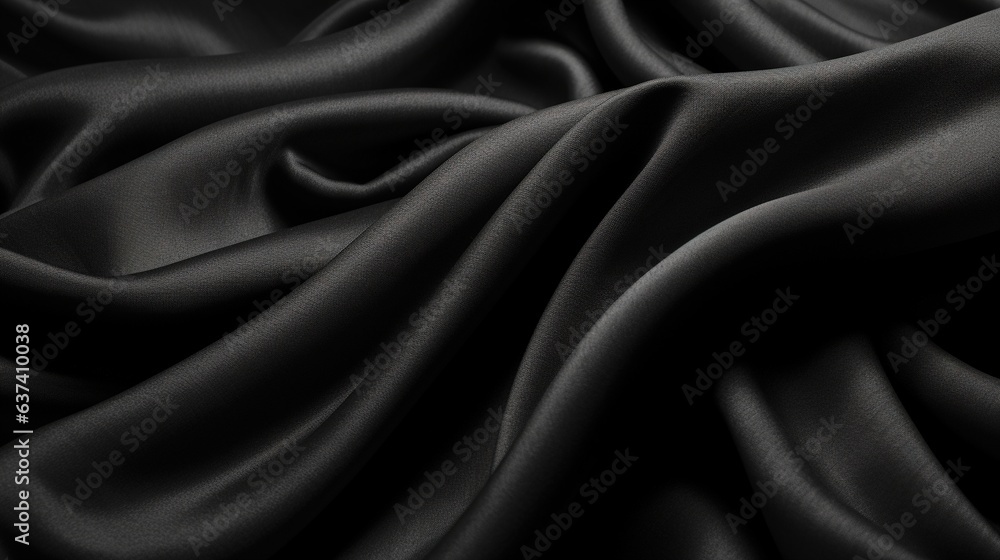 dark satin silk fabric background Generative AI, AI Generated dark satin silk fabric background Generative AI, AI Generated