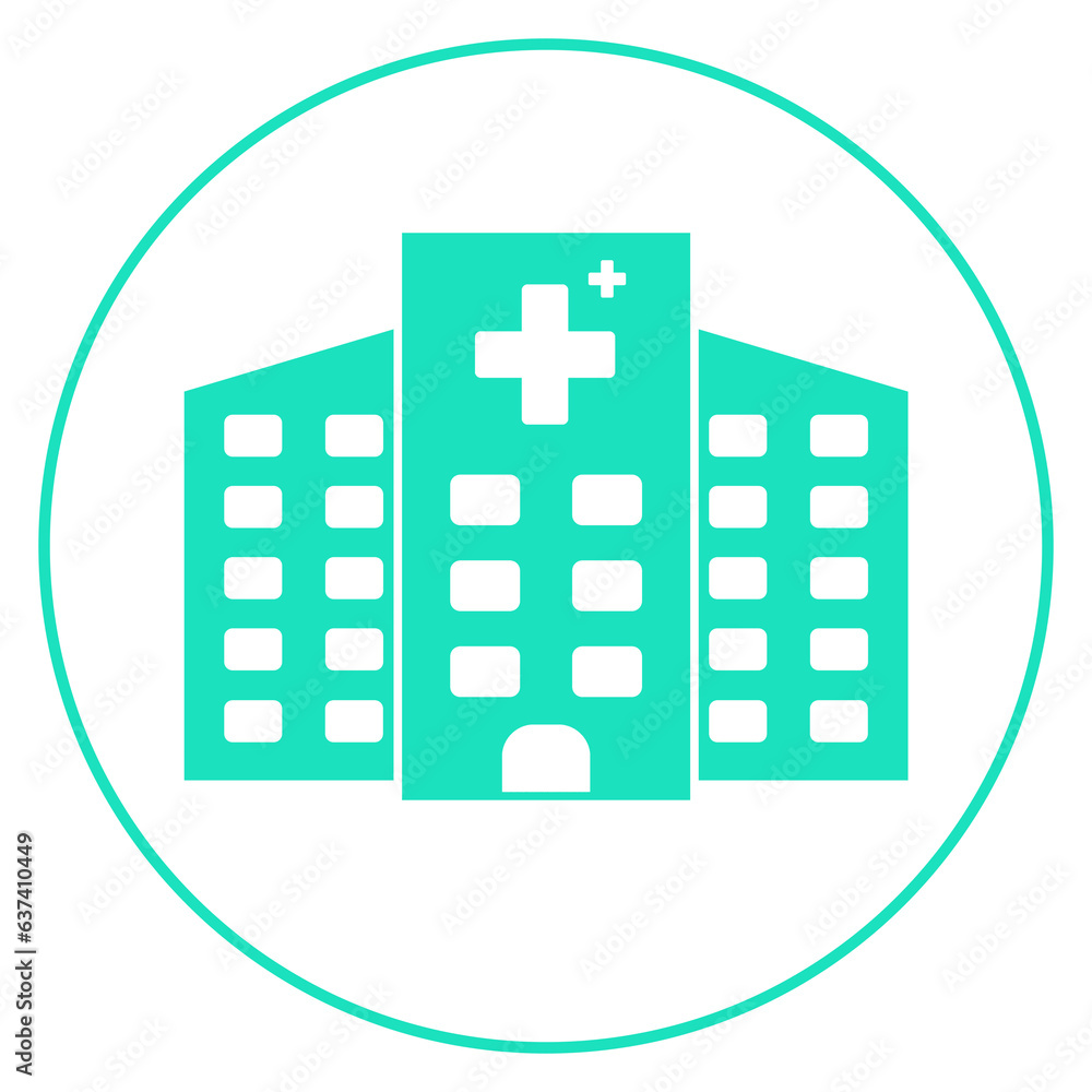 green mint hospital circle frame icon green mint hospital circle frame icon
