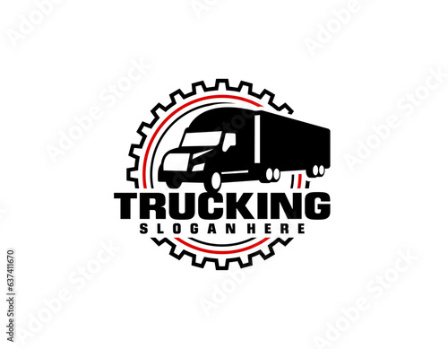 Illustration graphic design of express logistic transportation concept logo design template