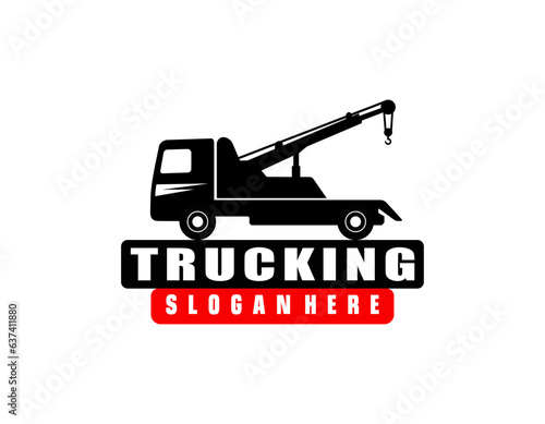 towing car vintage logo desigen