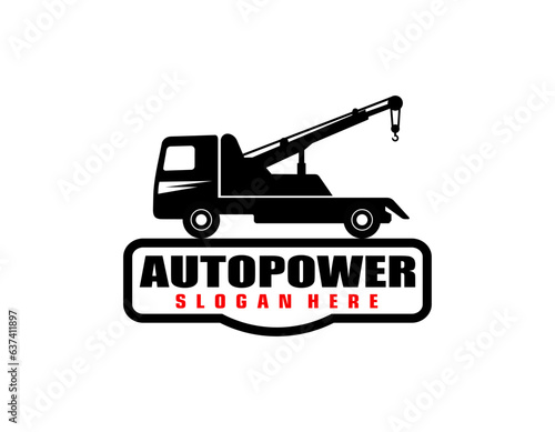 towing car vintage logo desigen