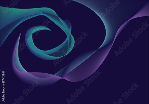 blue and green shiny waves