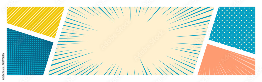 Fototapeta premium 背景素材_漫画_カラフル