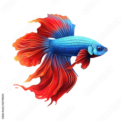 Betta Fish , Illustration, HD, PNG