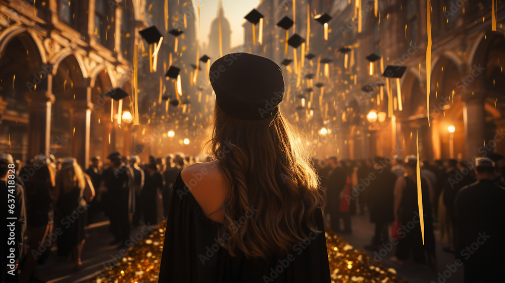 University graduates in admission day. University graduates in admission day.