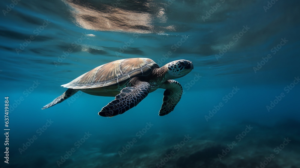 Obraz premium green sea turtle