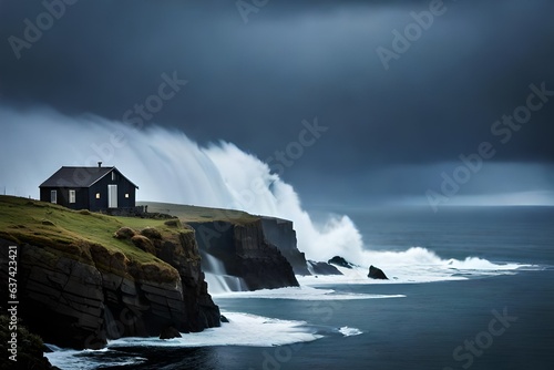 storm over the atlantic ocean