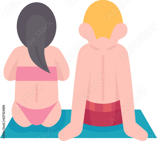 sunbathing  icon