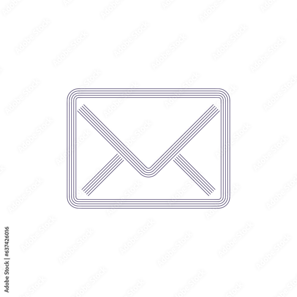 envelope icon on white background, vector symbol envelope icon on white background, vector symbol