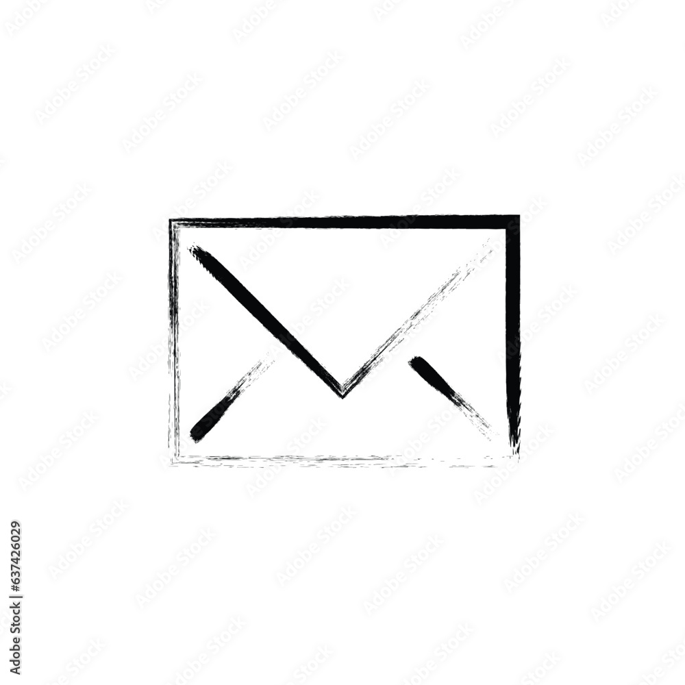 envelope icon on white background, vector symbol envelope icon on white background, vector symbol