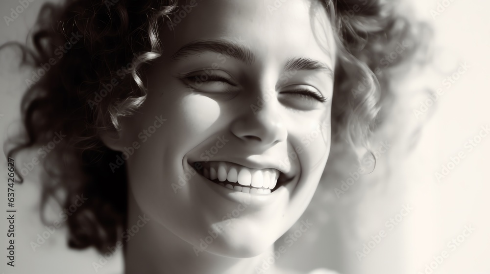 Portrait of an Happy Female Model with a radiant smile