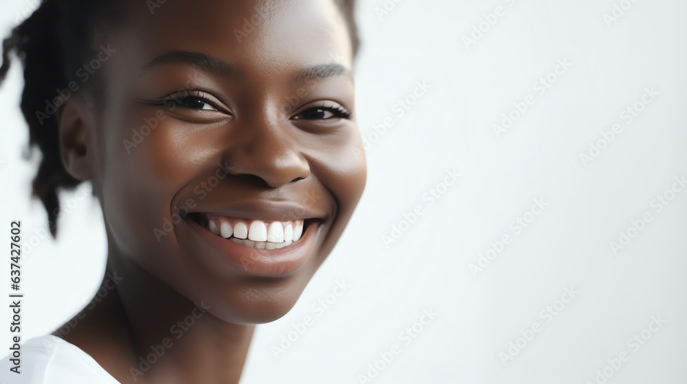 Portrait of an Happy Female Model with a radiant smile Portrait of an Happy Female Model with a radiant smile