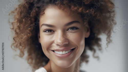 Portrait of an Happy Female Model with a radiant smile