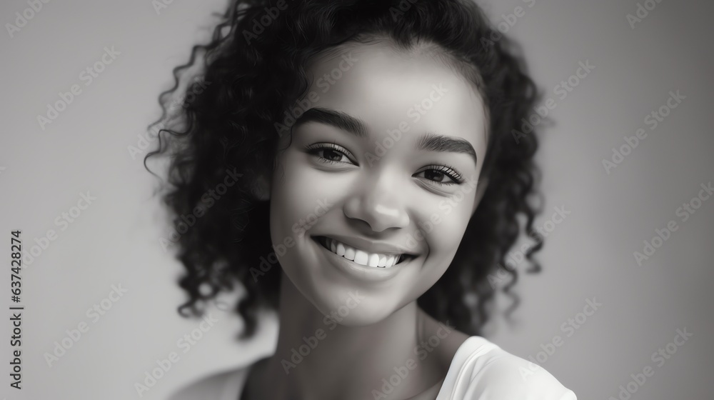 Portrait of an Happy Female Model with a radiant smile Portrait of an Happy Female Model with a radiant smile