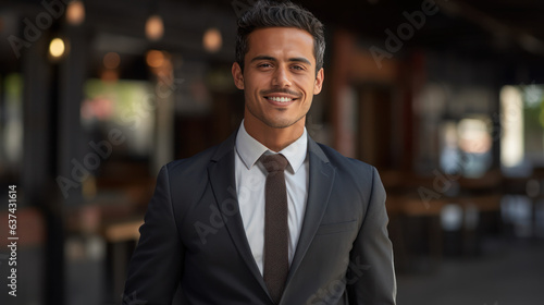 male Mexicans wearing suit handsome and smile