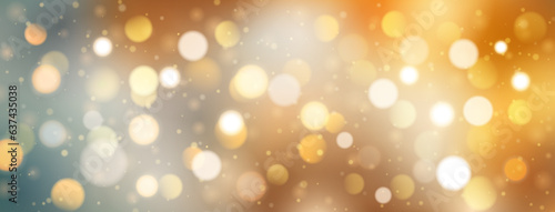 Abstract background with bokeh effect in golden colors