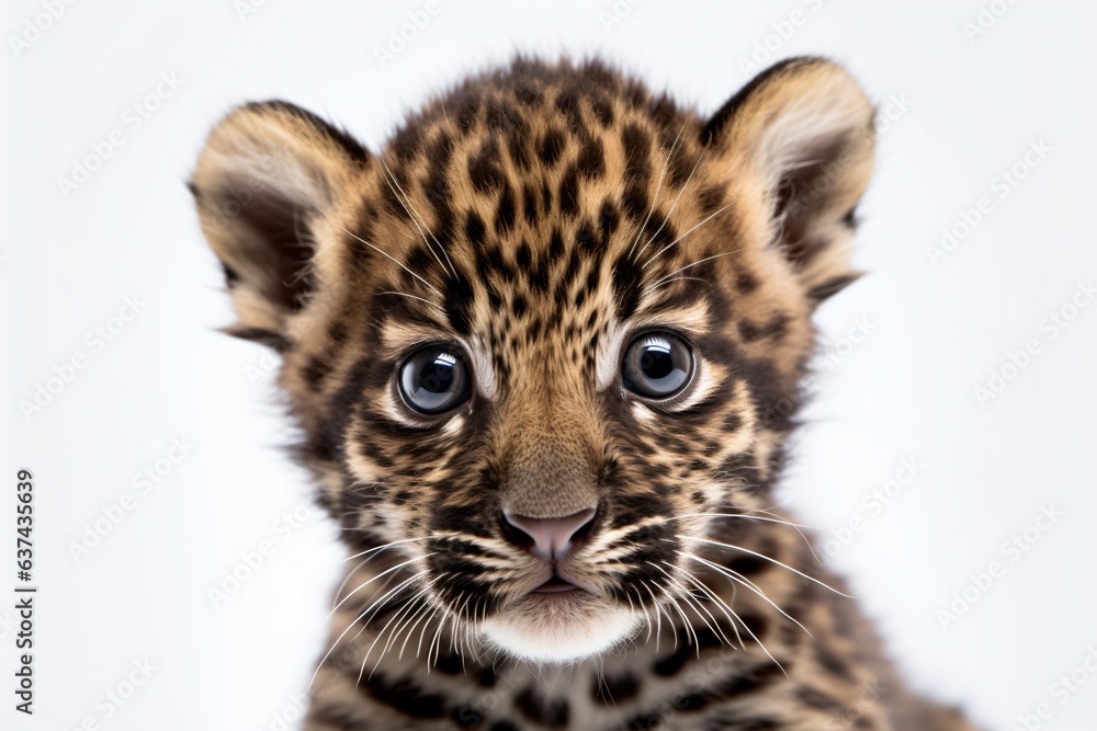 a baby leopard is looking at the camera a baby leopard is looking at the camera