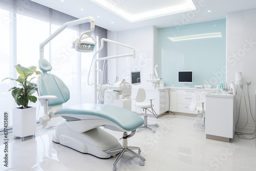 Contemporary Dental Office Setting as the Background © wiizii