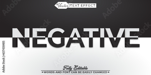 Negative Editable Text Effect Template