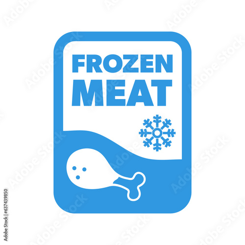Frozen Meat - Vector label for meat products.