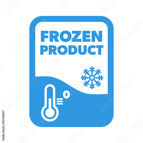 Frozen Product - vector label for product that needs to stay in cold temperature.