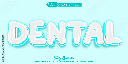 White Dental Editable Text Effect Template